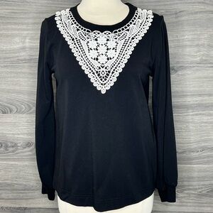 Karl Lagerfeld Black Sweater Crewneck size S